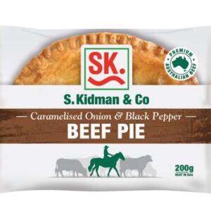 S.KIDMAN AND CO CARAMELISED ONION AND BLACK PEPPER BEEF PIE 200G